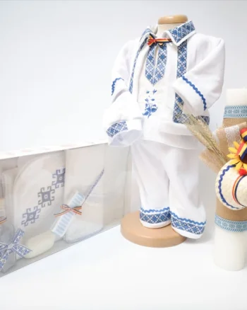 Set Traditional Botez - Costumas baietel Trusou Lumanare