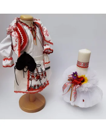 Set Traditional Botez - Costumas fetita Lumanare 6