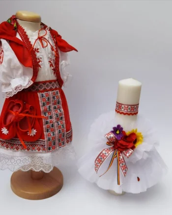 Set Traditional Botez - Costumas fetita Lumanare 7