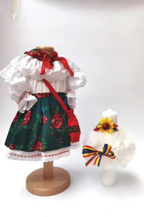 Set Traditional Botez - Costumas fetita Lumanare 9