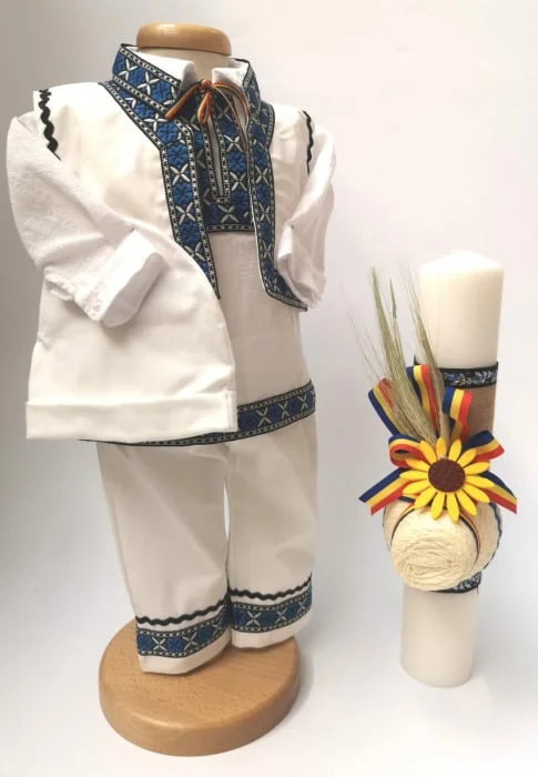 Set Traditional Botez - Costumas baiat Lumanare baiat  Ludovic