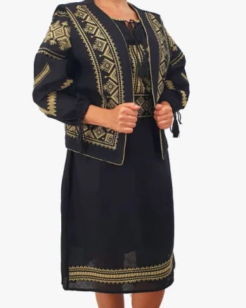 Costum Traditional - Vesta   Rochie   Brau cu model traditional