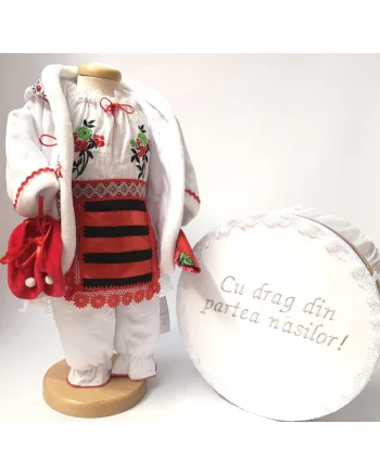 Set Traditional Botez  Fetita - Costumas + Cutie trusou 2