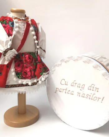 Set Traditional Botez  Fetita - Costumas + Cutie trusou 4