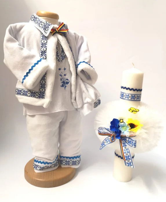 Set Traditional Botez Baiat - Costumas + Lumanare