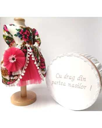 Set Traditional Botez  Fetita - Costumas + Cutie trusou - TUL