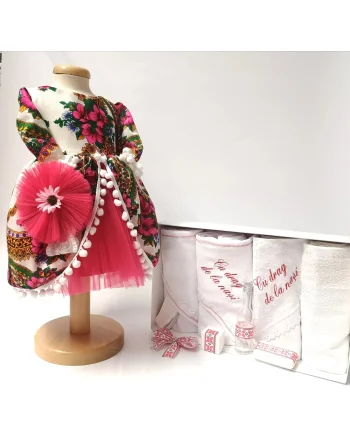 Set Traditional Botez Fetita - Costumas + Trusou - TUL