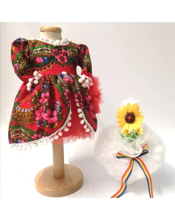 Set Traditional Botez Fetita - Costumas + Lumanare - TUL 2