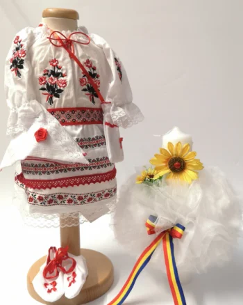 Set Traditional Botez Fetita - Costumas + Lumanare 5