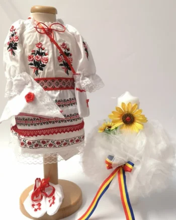 Set Traditional Botez Fetita - Costumas + Lumanare 5