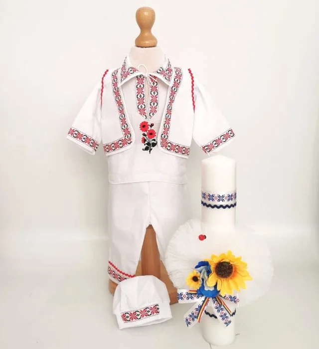 Set Traditional Botez Baiat - Costumas + Lumanare Adan 3