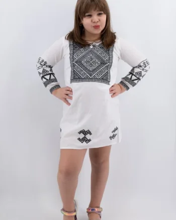 Rochie traditionala fetite Roza 3
