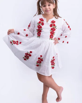 Rochie traditionala fetite Fiorela 9