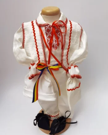 Compleu traditional baietel Rosu