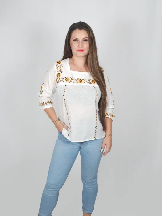 Bluza   Ie Traditionala cu flori 4