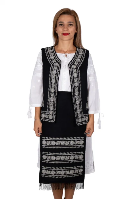 Costum Traditional Vesta si 2 Fote brodate Alina