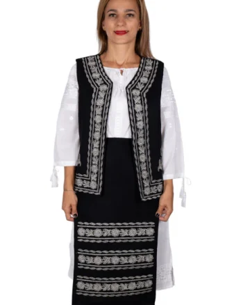 Costum Traditional Vesta si 2 Fote brodate Alina