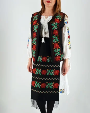 Costum Traditional Vesta si 2 Fote brodate Aurica