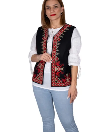 Vesta brodata cu model traditional Olguta 2