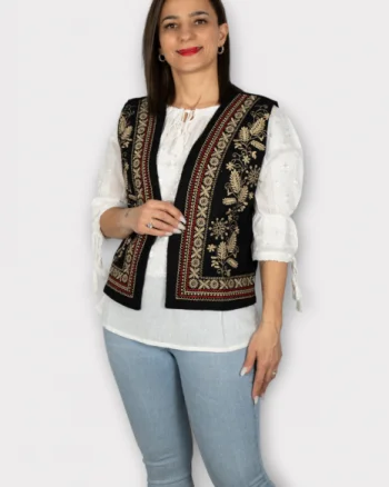 Vesta brodata cu model traditional Alina 20