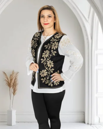Vesta brodata cu model traditional Alina 24