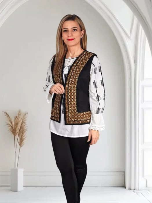 Vesta brodata traditional Luana 3