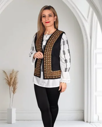 Vesta brodata traditional Luana 3