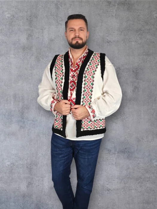 Vesta brodata traditional Dorin