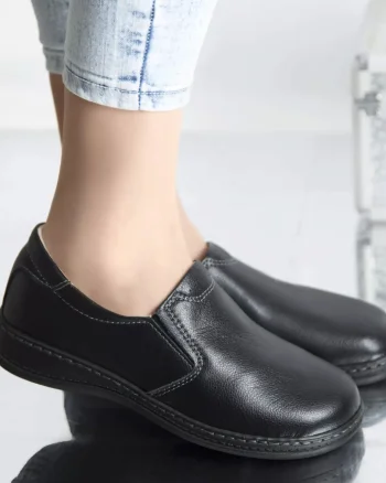 Pantofi casual deborah negru piele naturala