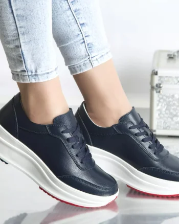 Pantofi sport diana navy piele naturala