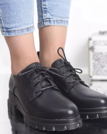 Pantofi casual katy negru piele ecologica