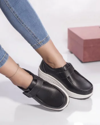 Pantofi casual rachel piele naturala negru