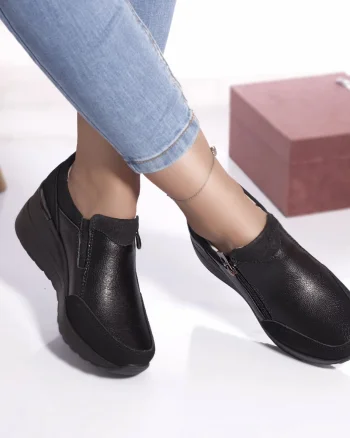 Pantofi casual brook piele naturala negru