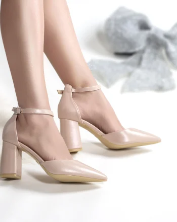 Pantofi dama piele ecologica bej sonea