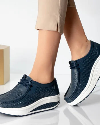 Pantofi dama casual bleumarin piele naturala samra