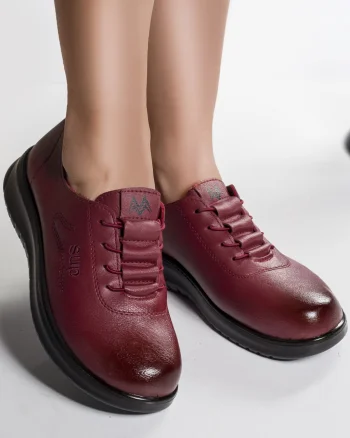 Pantofi casual kaina rosii piele ecologica