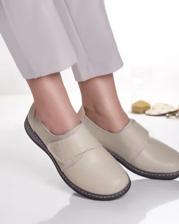 Pantofi dama casual Bej din piele naturala Felicy