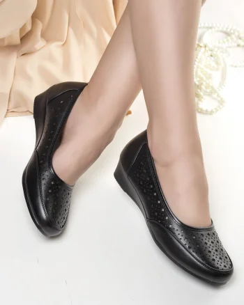 pantofi dama negri din piele ecologica banan