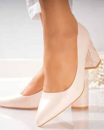 Pantofi dama Roz piele ecologica luzan