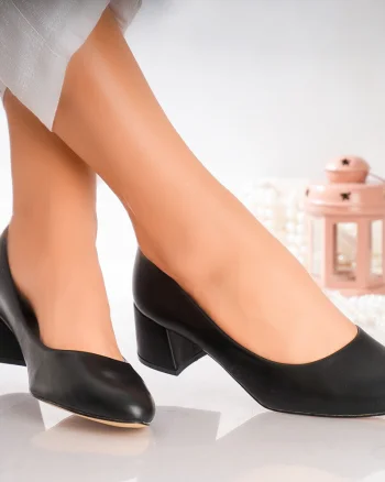 Pantofi dama Negri din Piele Ecologica Braya