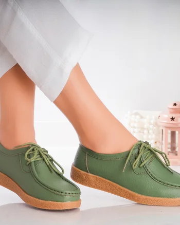 Pantofi dama casual Verzi piele naturala lucy