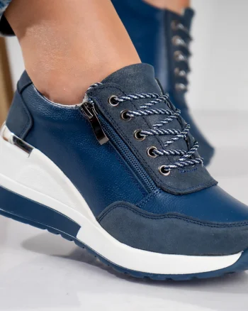 Pantofi dama casual Bleumarin din Piele Naturala Bilon