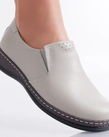 Pantofi dama casual Gri din Piele Naturala Deborah