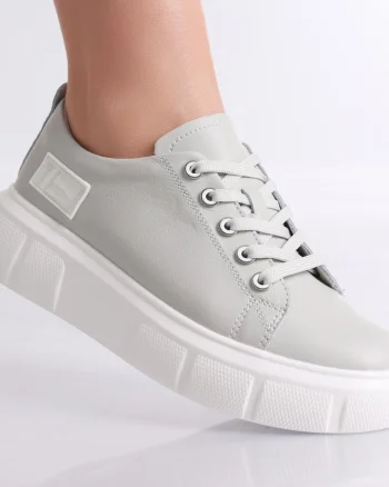 Pantofi dama casual Gri din Piele Naturala Soyvi