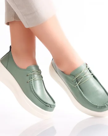 Pantofi dama casual Verzi din Piele Naturala Jaile
