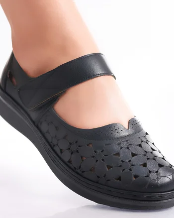 Pantofi dama casual Negri din Piele Ecologica Agali