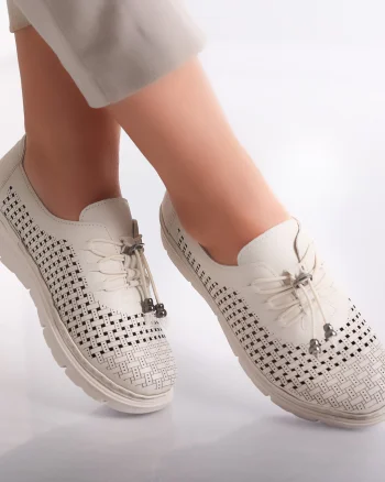 Pantofi dama casual Bej din Piele Ecologica Julisa