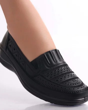 Pantofi dama casual Negri din Piele Ecologica Dameo