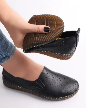 Pantofi dama casual Negri din Piele Ecologica Sovani