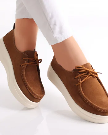 Pantofi dama casual Cmei din Piele Naturala Intoarsa Derina